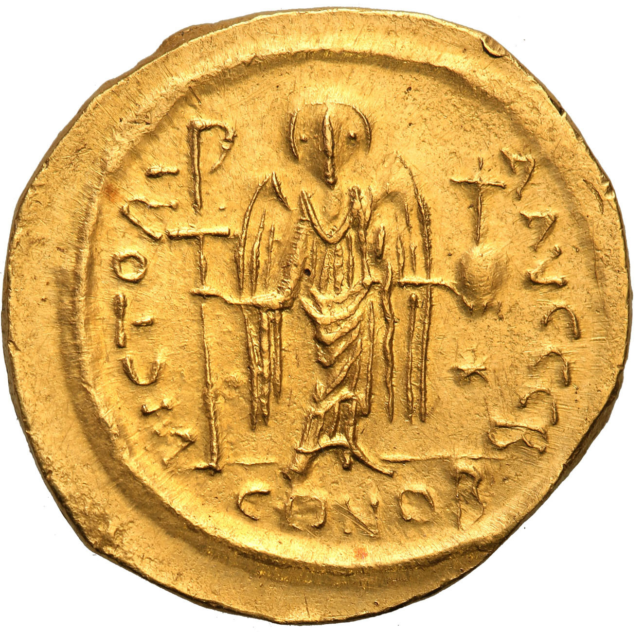 Bizancjum. Justinian I (527-565). Solidus (542-565). Konstantynopol